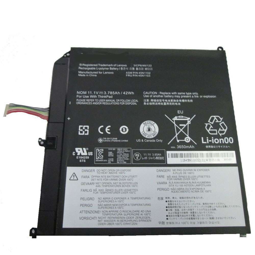 Replacement for Lenovo 45N1102 battery