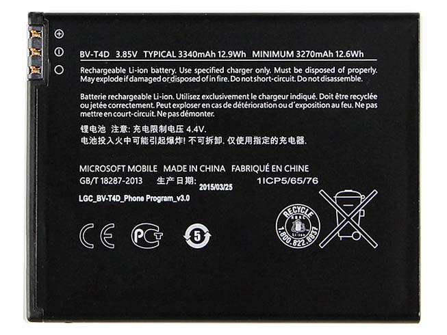 BV-T4D voor Miscrosoft Lumia 950 XL CityMan Lumia 940 XL RM-1118