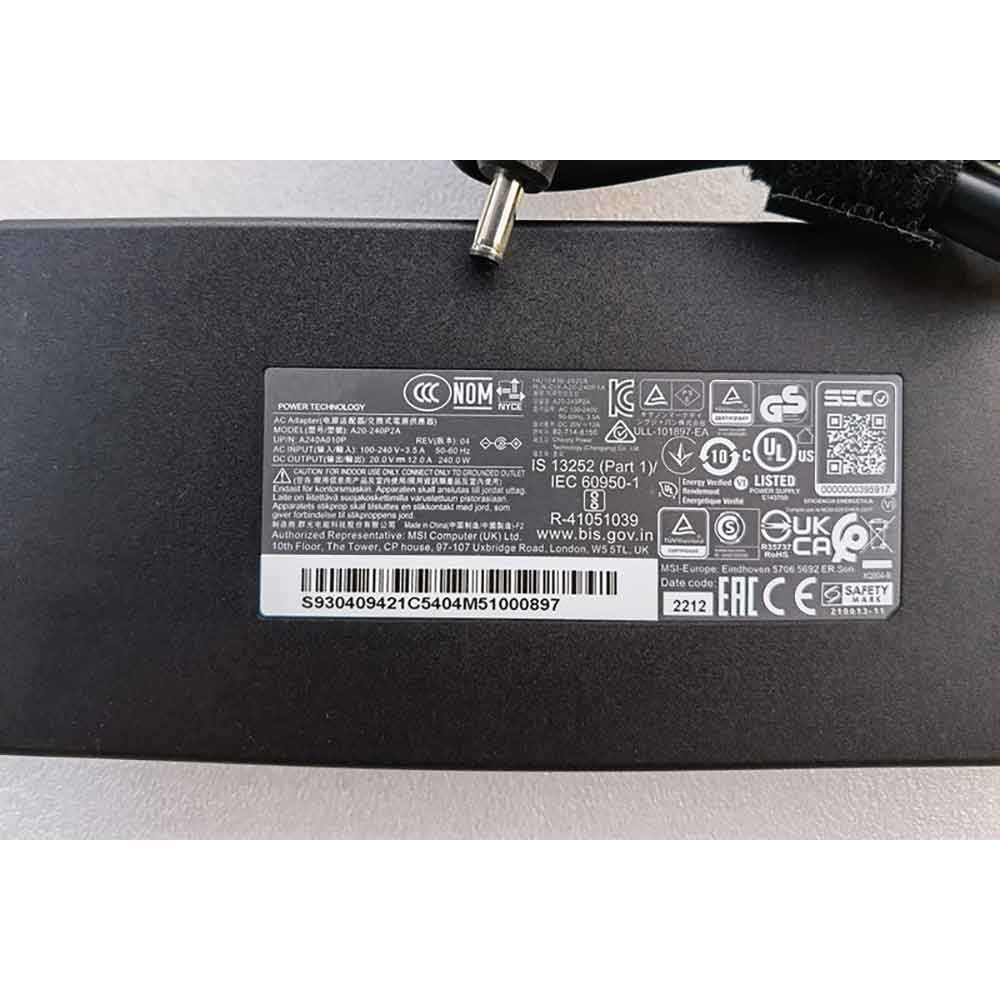 MSI A20-240P2A Notebook Netzteile