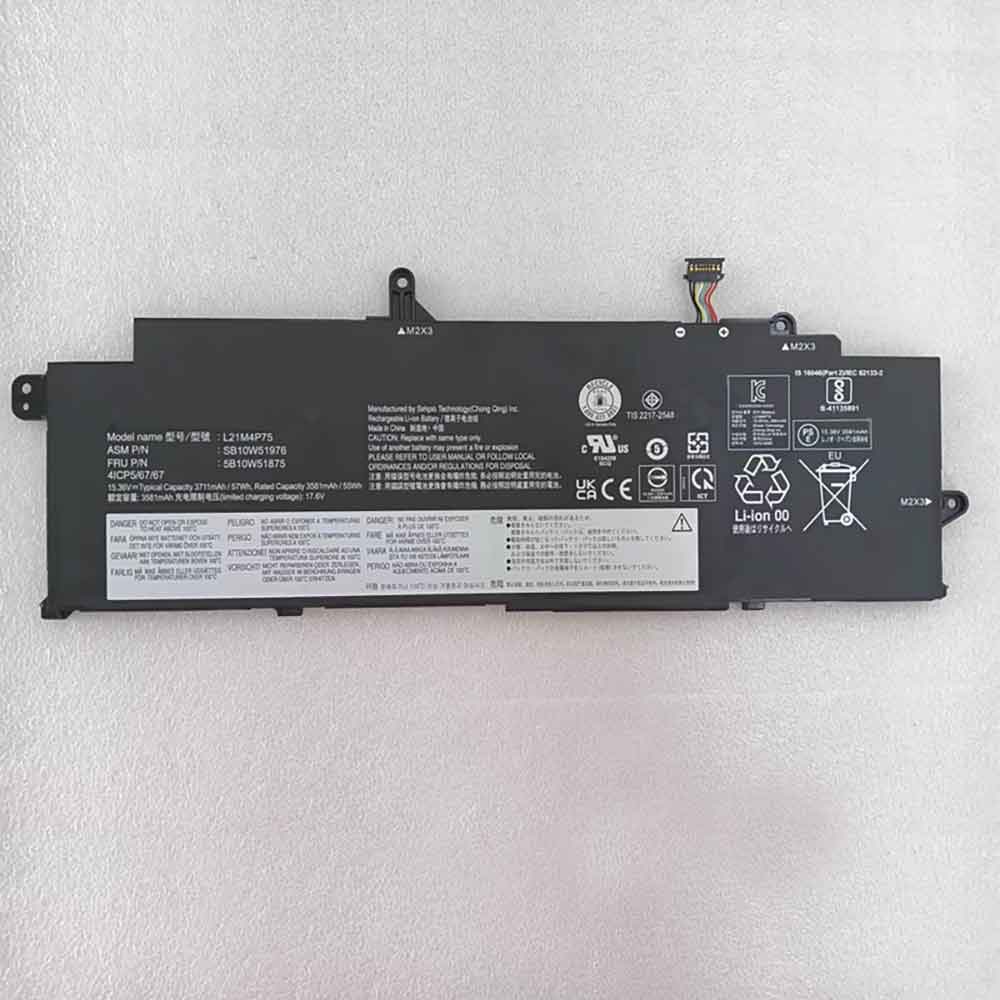 Battery for Lenovo ThinkPad X13 Gen 3 - 4191mAh 15.36V