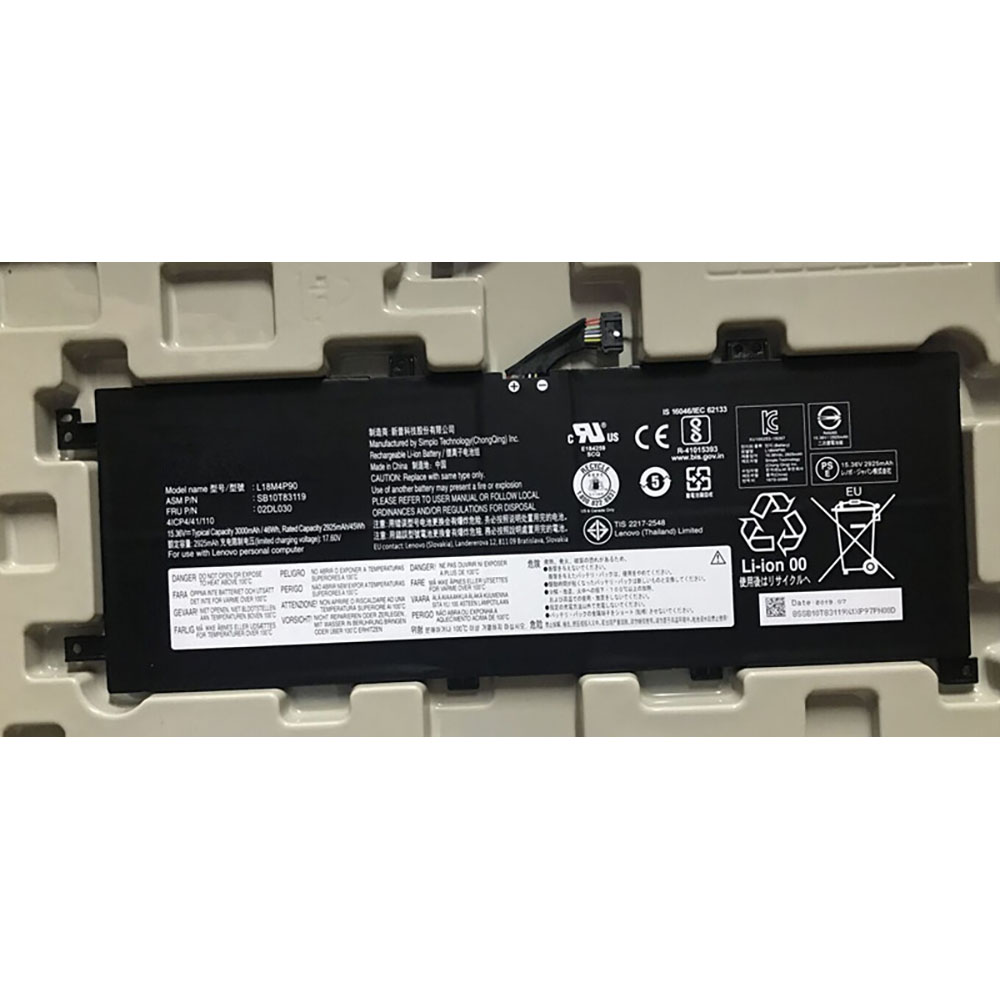 New Battery L18M4P90 For Lenovo L18M4P90 SB10T83119 02DL030