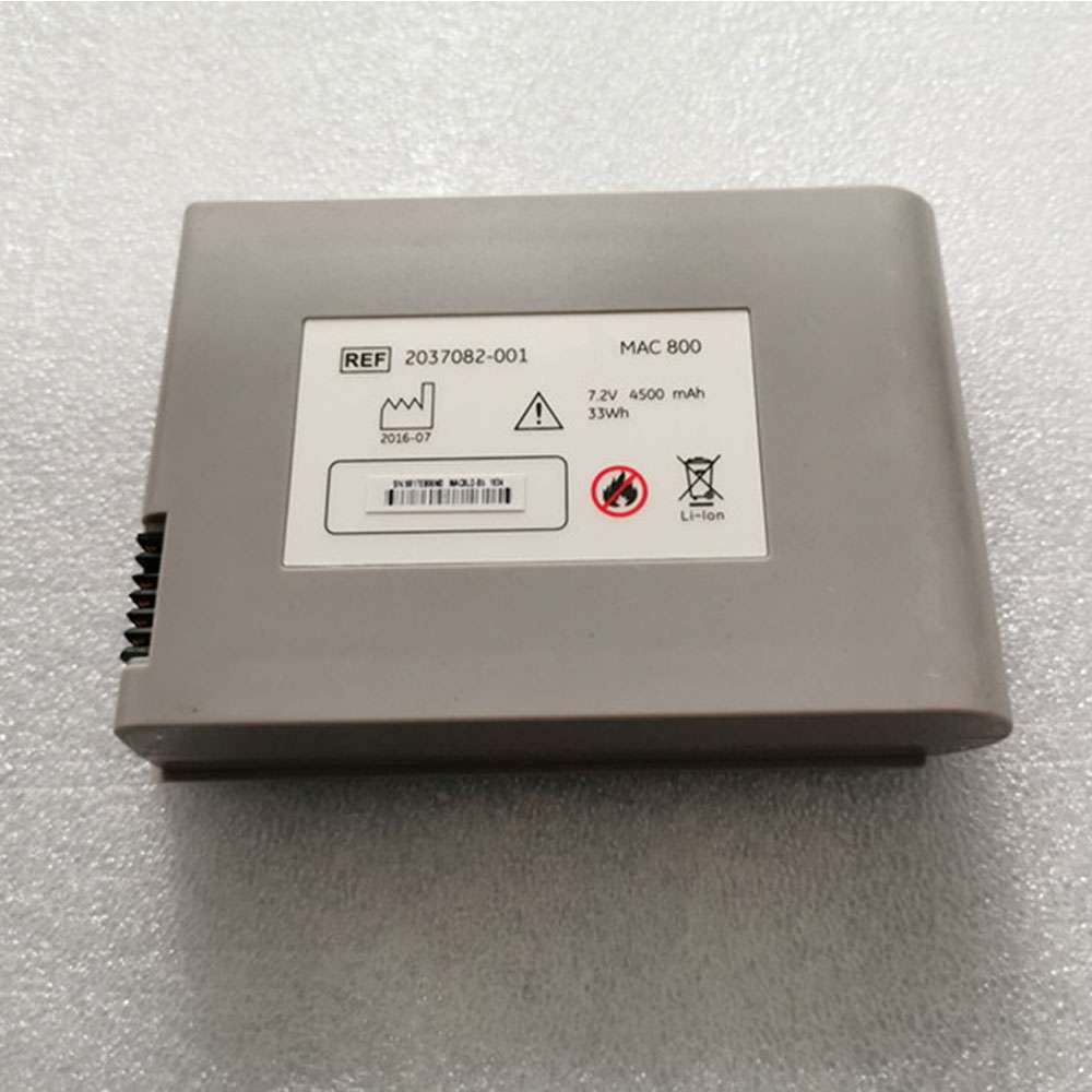 GE MAC800,MAC 800,2037082-001 electrocardiograph Battery