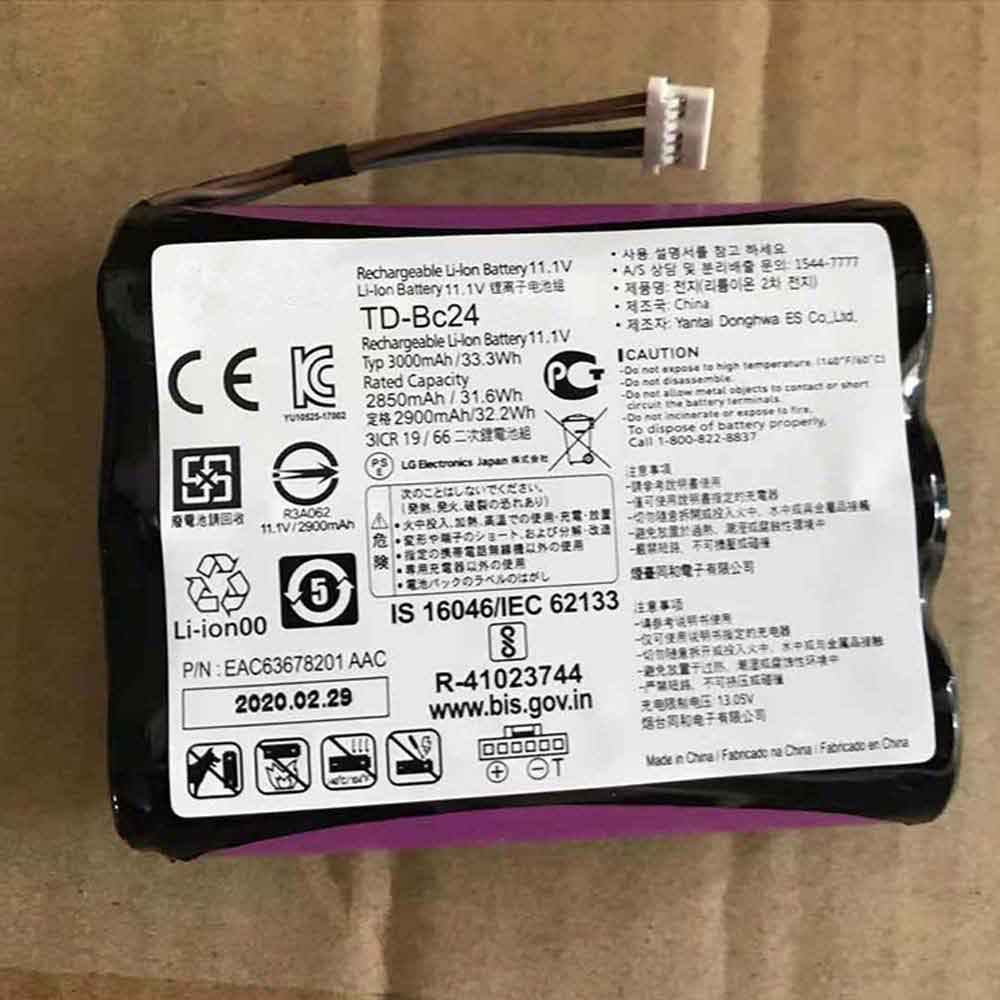battery for LG TD-Bc24LG