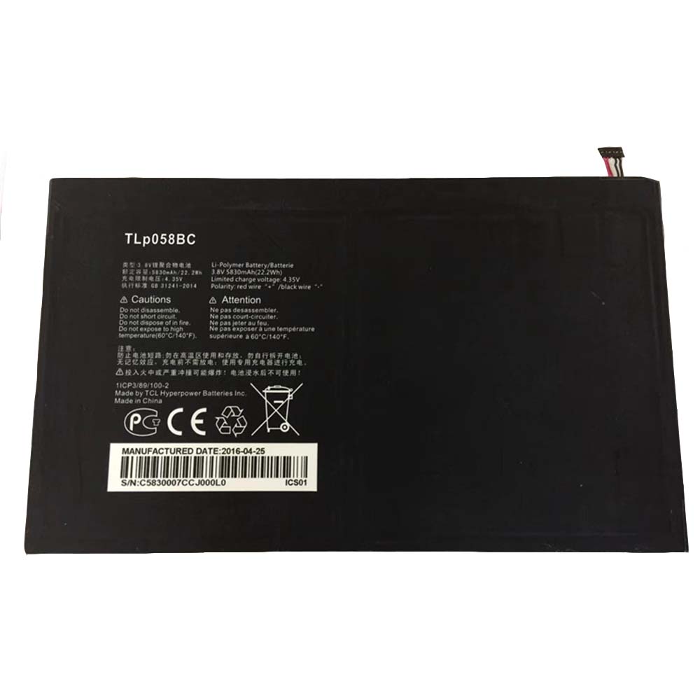 Alcatel TLP058BC tablet-battery