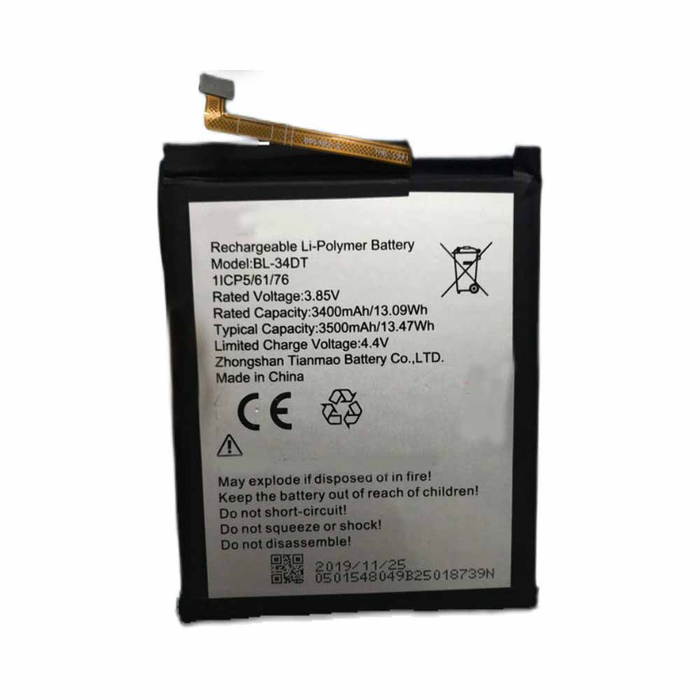 Replacement for Tecno BL-34DT battery
