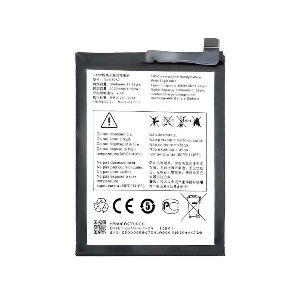 Alcatel TLp030K7 replacement battery
