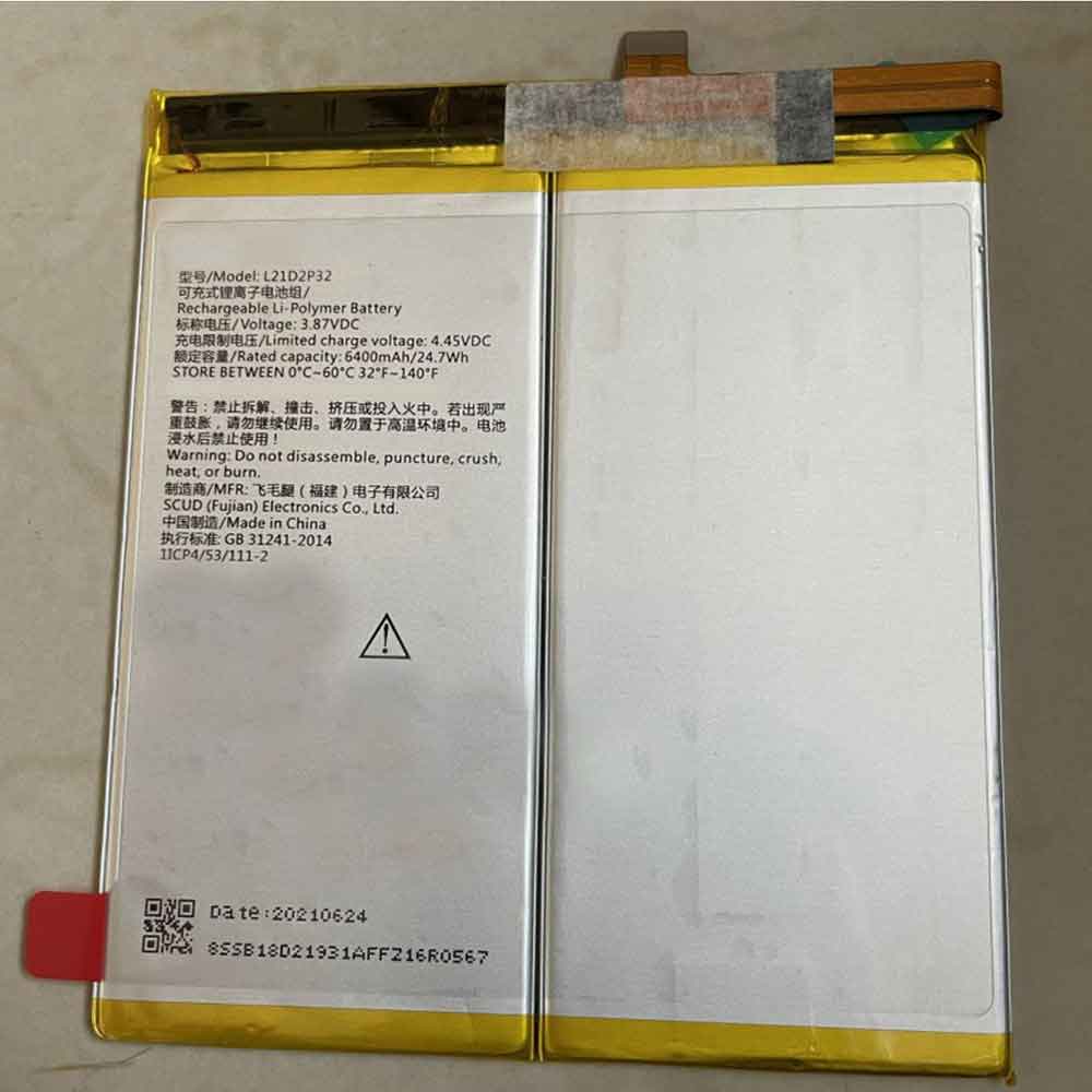 Replacement for Lenovo L21D2P32 battery