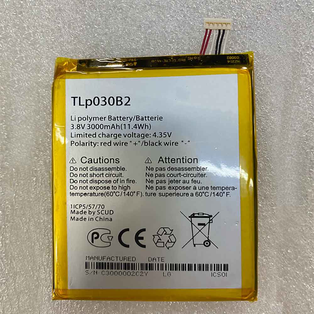 Alcatel TLp030B2 replacement battery