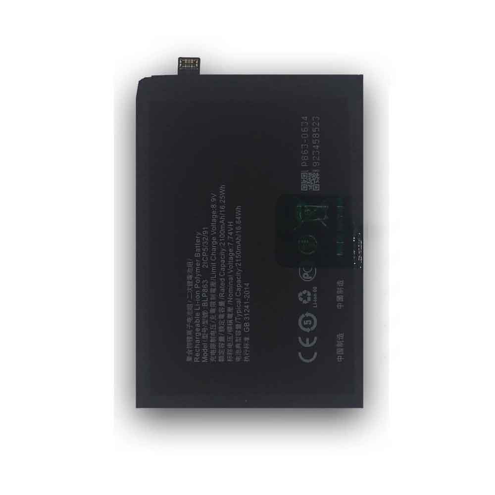 Replacement for OPPO BLP863 battery