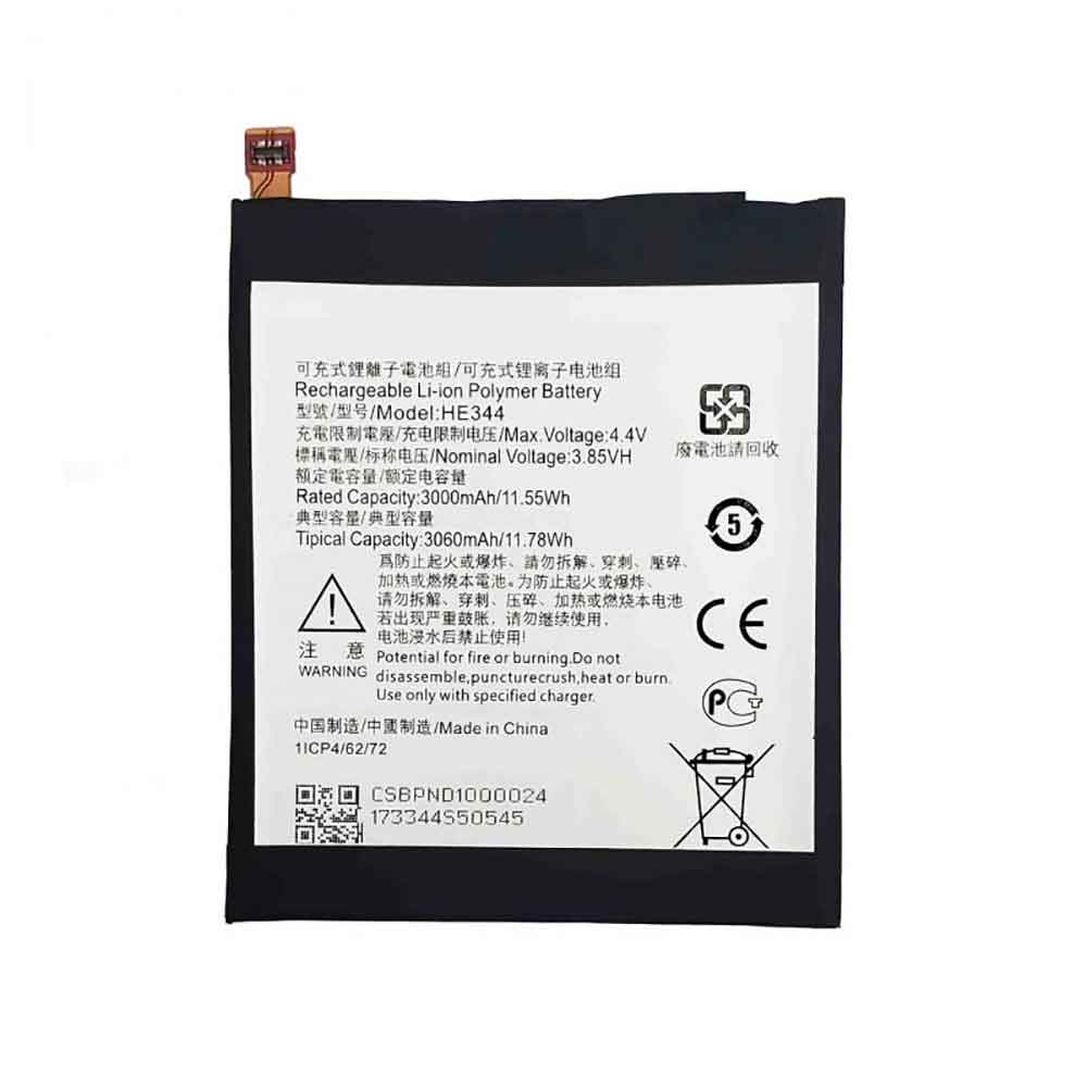 Replacement for Nokia HE344 battery