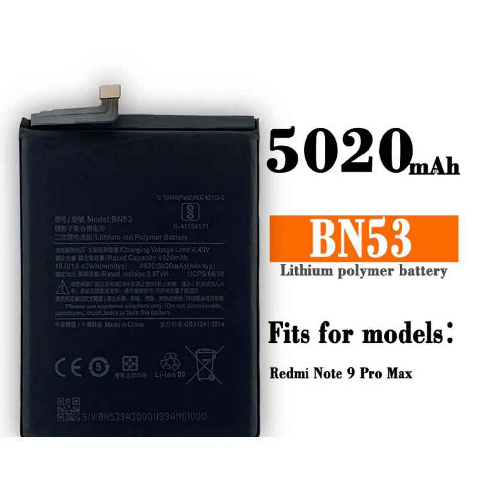 BN53 para Xiaomi Redmi Note 9 Pro Max
